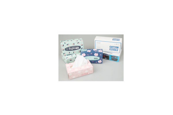 JX-100H全自动面巾/棉柔巾入盒封盒机样品